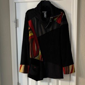 Mirror Image Black Textured Jacket